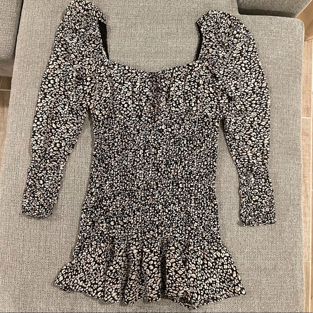 Cinched Long Sleeve Dress